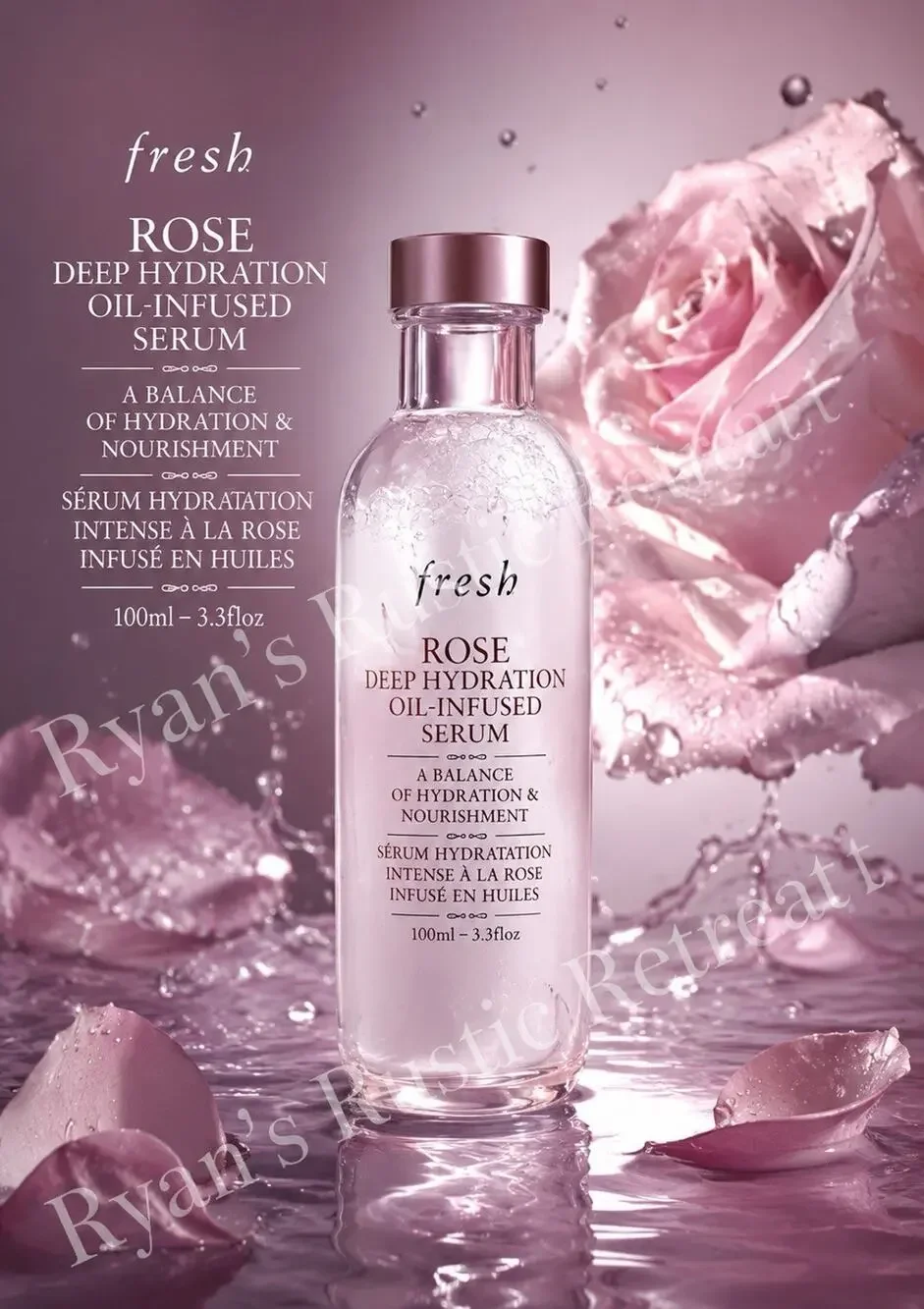 fresh - Rose Deep Hydration Oil-Infused Serum 3.3 fl oz/ 100 mL - New, No Box